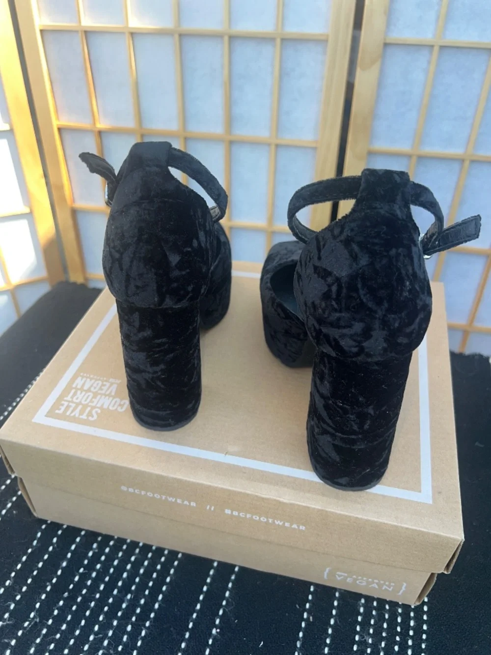 BC Footwear “Used To Love You” velvet platform mary jane style